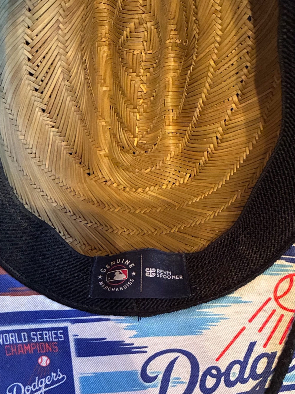 Los Angeles Dodgers Straw Sun Hat - Brown - Picture 4 of 5